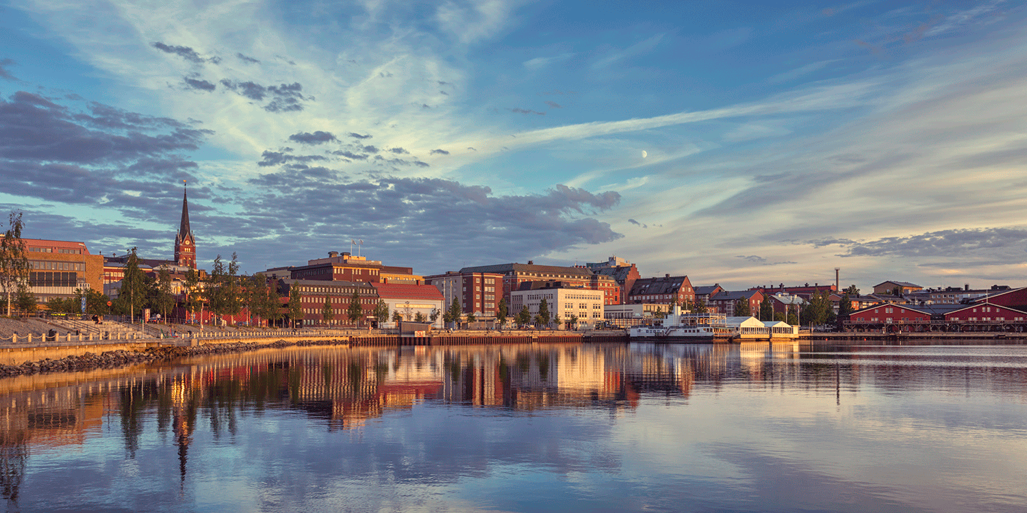 Luleå stad från sjösikt